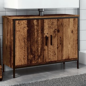 Armario lavabo baño madera ingeniería envejecida 80x30x60 cm de , Tocadores de baño - Ref: Foro24-857700, Precio: 74,27 €, De...