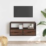 Mueble TV madera ingeniería y metal marrón roble 80x31x39,5 cm | Foro24|Onlineshop| Casa, Jardín y Más Foro24.es