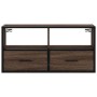 Mueble TV madera ingeniería y metal marrón roble 80x31x39,5 cm | Foro24|Onlineshop| Casa, Jardín y Más Foro24.es