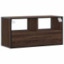 Mueble TV madera ingeniería y metal marrón roble 80x31x39,5 cm | Foro24|Onlineshop| Casa, Jardín y Más Foro24.es