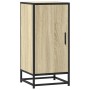 Aparador madera ingeniería y metal roble Sonoma 35,5x35x76 cm de , Aparadores - Ref: Foro24-848940, Precio: 61,35 €, Descuent...