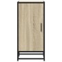 Aparador madera ingeniería y metal roble Sonoma 35,5x35x76 cm de , Aparadores - Ref: Foro24-848940, Precio: 61,35 €, Descuent...