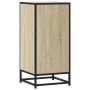 Aparador madera ingeniería y metal roble Sonoma 35,5x35x76 cm de , Aparadores - Ref: Foro24-848940, Precio: 61,35 €, Descuent...