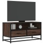 Mueble TV metal y madera ingeniería marrón roble 80x34,5x40 cm | Foro24|Onlineshop| Casa, Jardín y Más Foro24.es