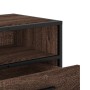 Mueble TV metal y madera ingeniería marrón roble 80x34,5x40 cm | Foro24|Onlineshop| Casa, Jardín y Más Foro24.es