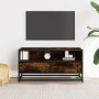 Mueble TV metal y madera ingeniería roble humo 80x34,5x40 cm | Foro24|Onlineshop| Casa, Jardín y Más Foro24.es