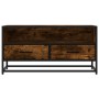 Mueble TV metal y madera ingeniería roble humo 80x34,5x40 cm by , TV Furniture - Ref: Foro24-848811, Price: 91,19 €, Discount: %