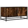 Mueble TV metal y madera ingeniería roble humo 80x34,5x40 cm de , Muebles TV - Ref: Foro24-848826, Precio: 69,84 €, Descuento: %