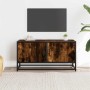 Mueble TV metal y madera ingeniería roble humo 80x34,5x40 cm | Foro24|Onlineshop| Casa, Jardín y Más Foro24.es