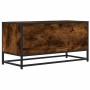 Mueble TV metal y madera ingeniería roble humo 80x34,5x40 cm de , Muebles TV - Ref: Foro24-848826, Precio: 69,84 €, Descuento: %