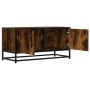 Mueble TV metal y madera ingeniería roble humo 80x34,5x40 cm de , Muebles TV - Ref: Foro24-848826, Precio: 69,84 €, Descuento: %