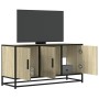 Mueble TV madera ingeniería y metal roble Sonoma 100x35x50 cm | Foro24|Onlineshop| Casa, Jardín y Más Foro24.es