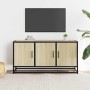 Mueble TV madera ingeniería y metal roble Sonoma 100x35x50 cm | Foro24|Onlineshop| Casa, Jardín y Más Foro24.es