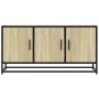 Mueble TV madera ingeniería y metal roble Sonoma 100x35x50 cm by , TV Furniture - Ref: Foro24-848830, Price: 98,51 €, Discoun...