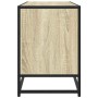 Mueble TV madera ingeniería y metal roble Sonoma 100x35x50 cm by , TV Furniture - Ref: Foro24-848830, Price: 98,51 €, Discoun...