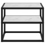 White tempered glass console table 50x40x40 cm by vidaXL, Side tables - Ref: Foro24-322853, Price: 37,23 €, Discount: %