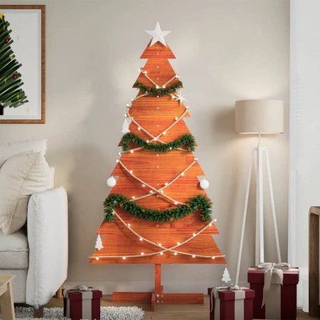 Árbol Navidad de adorno madera maciza pino marrón cera 150 cm by , Christmas trees - Ref: Foro24-858194, Price: 72,66 €, Disc...