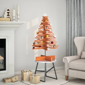 Árbol Navidad de adorno madera maciza pino marrón cera 100 cm by , Christmas trees - Ref: Foro24-858206, Price: 112,29 €, Dis...