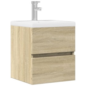 Comprar Armario de lavabo madera ingeniería roble