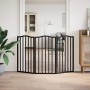 Puerta para perros plegable 3 paneles madera álamo negra 150 cm by , Dog kennels and fences - Ref: Foro24-352222, Price: 47,8...