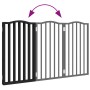 Puerta para perros plegable 3 paneles madera álamo negra 150 cm by , Dog kennels and fences - Ref: Foro24-352222, Price: 47,8...