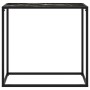 Black tempered glass console table 80x35x75 cm by vidaXL, Side tables - Ref: Foro24-322810, Price: 51,05 €, Discount: %