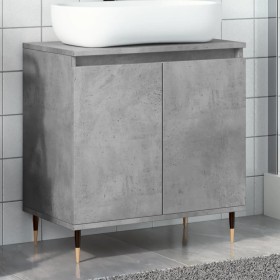 Armario de baño madera de ingeniería gris