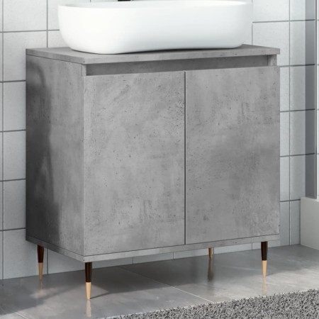 Armario de baño madera de ingeniería gris hormigón 58x33x60 cm de , Muebles de baño - Ref: Foro24-857213, Precio: 49,99 €, De...