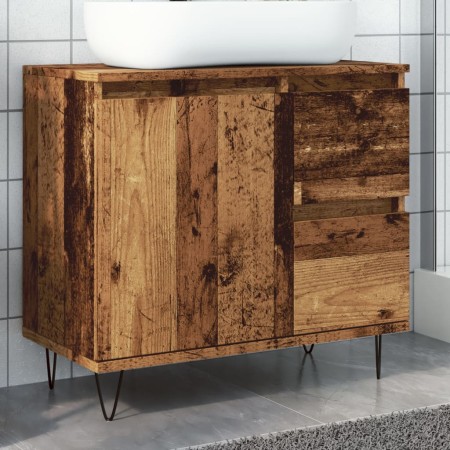 Mueble de lavabo madera de ingeniería envejecida 65x33x60 cm de , Muebles de baño - Ref: Foro24-857226, Precio: 79,51 €, Desc...