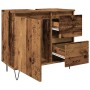 Mueble de lavabo madera de ingeniería envejecida 65x33x60 cm de , Muebles de baño - Ref: Foro24-857226, Precio: 79,51 €, Desc...