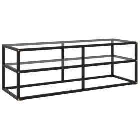 Schwarzer TV-Schrank mit schwarzem Hartglas 120x40x40 cm von vidaXL, TV-Möbel - Ref: Foro24-322859, Preis: 98,87 €, Rabatt: %