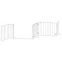 Puerta para perros plegable 4 paneles madera álamo blanca 320cm de , Casetas y cercados para perros - Ref: Foro24-352217, Pre...