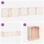 Puerta para perros plegable 9 paneles madera de álamo 450 cm by , Dog kennels and fences - Ref: Foro24-3155585, Price: 90,69 ...