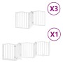 Puerta de perros plegable 15 paneles madera álamo blanca 750 cm by , Dog kennels and fences - Ref: Foro24-3155593, Price: 163...