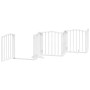 Puerta de perros plegable 15 paneles madera álamo blanca 750 cm by , Dog kennels and fences - Ref: Foro24-3155593, Price: 163...