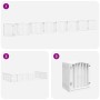 Puerta de perros plegable 15 paneles madera álamo blanca 750 cm by , Dog kennels and fences - Ref: Foro24-3155593, Price: 163...