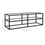 Mueble para TV negro con vidrio templado negro 120x40x40 cm de vidaXL, Muebles TV - Ref: Foro24-322859, Precio: 98,87 €, Desc...