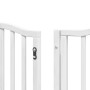 Puerta para perros plegable 9 paneles madera álamo blanca 450cm by , Dog kennels and fences - Ref: Foro24-3155591, Price: 101...