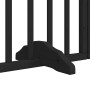 Puerta de perros plegable 12 paneles madera álamo negra 600 cm by , Dog kennels and fences - Ref: Foro24-3155601, Price: 172,...