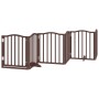 Puerta de perros plegable 9 paneles madera álamo marrón 450 cm by , Dog kennels and fences - Ref: Foro24-3155603, Price: 99,5...