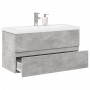 Set muebles de baño 2 piezas madera contrachapada gris hormigón de , Muebles de baño - Ref: Foro24-3324910, Precio: 241,71 €,...