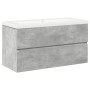 Set muebles de baño 2 piezas madera contrachapada gris hormigón de , Muebles de baño - Ref: Foro24-3324910, Precio: 241,71 €,...