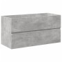 Set muebles de baño 2 piezas madera contrachapada gris hormigón de , Muebles de baño - Ref: Foro24-3324910, Precio: 241,71 €,...