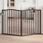 Puerta para perros plegable 2 paneles álamo marrón roble 160 cm by , Dog kennels and fences - Ref: Foro24-352234, Price: 45,8...