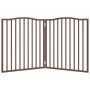 Puerta para perros plegable 2 paneles álamo marrón roble 160 cm by , Dog kennels and fences - Ref: Foro24-352234, Price: 45,8...