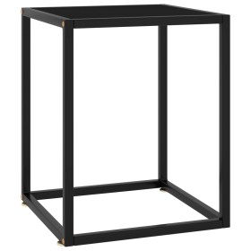 Mesa de centro negra con vidrio negro 40x40x50 cm de vidaXL, Mesas de centro - Ref: Foro24-322908, Precio: 37,53 €, Descuento: %