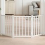 Puerta de perros plegable 3 paneles madera abeto blanco 150 cm by , Dog kennels and fences - Ref: Foro24-352276, Price: 35,80...