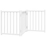 Puerta de perros plegable 3 paneles madera abeto blanco 150 cm by , Dog kennels and fences - Ref: Foro24-352276, Price: 35,80...