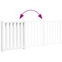 Puerta de perros plegable 3 paneles madera abeto blanco 150 cm by , Dog kennels and fences - Ref: Foro24-352276, Price: 35,80...