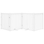 Puerta de perros plegable 4 paneles madera abeto blanco 320 cm by , Dog kennels and fences - Ref: Foro24-352283, Price: 87,57...